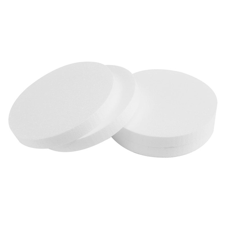 FFchuanhe 4 Pack Foam Circles for Crafts, Polystyrene Round Foam Discs (8  8  1 in) for DIY Projects, Decorations, Modeling, Christmas Decoration - Image 1